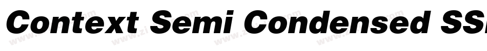 Context Semi Condensed SSi Semi Condensed字体转换